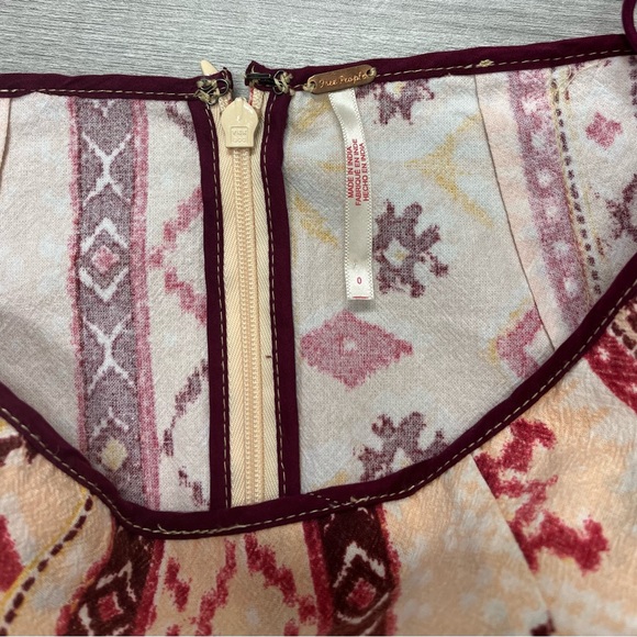 Free People Boho Faux Wrap Mini Skirt Size 0 - Picture 3 of 3